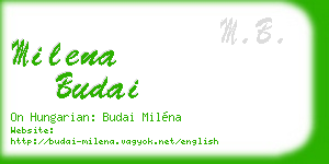 milena budai business card