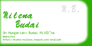 milena budai business card